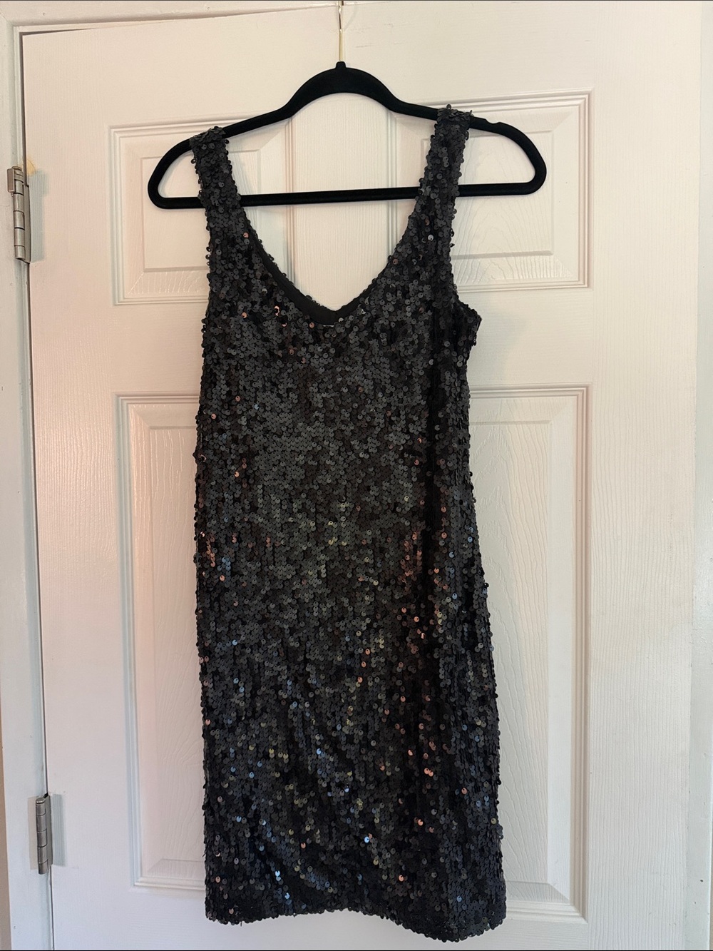 Black Sequin Tank Dress - Elegant Evening Dress